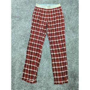 TOMMY JOHN Mens L Loose Sleep Pajama Lounge Pants RED Plaid Stretch